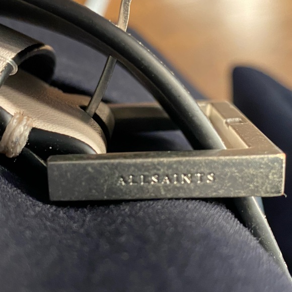 NWT ALLSAINTS Leather Belt With Detachable Card Holder - Picture 6 of 9